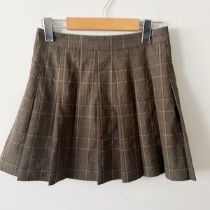 Aritzia Sunday best plaid dark academia mini skirt 4